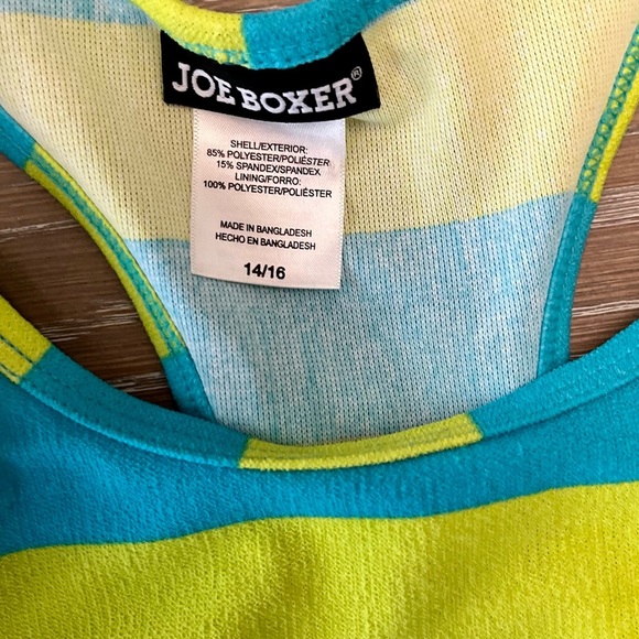 🆕Joe boxer NWT striped girl’s size 14/16 racer back 2 piece swimsuit beach - Picture 7 of 10